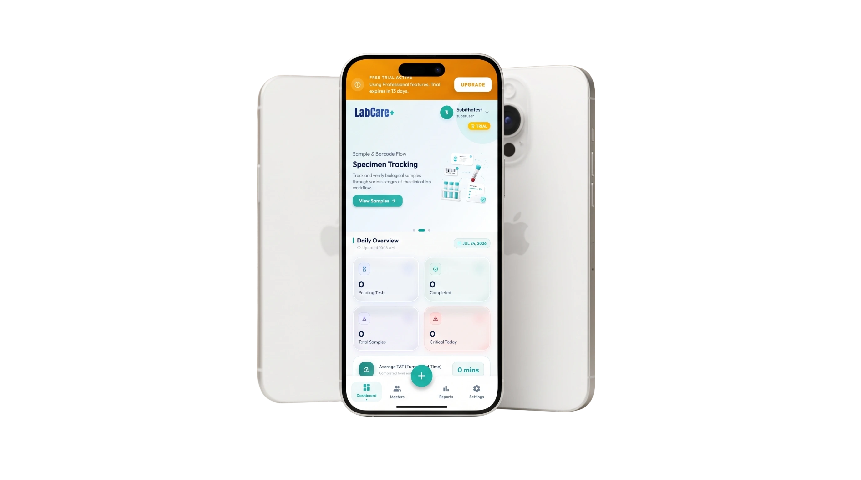 LabCare+ Mobile App - Lab Management on Smartphone